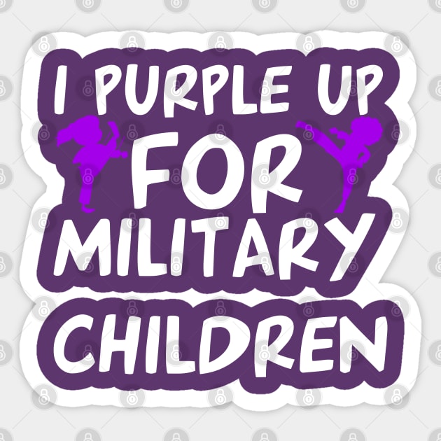 I Purple Up For Military Children Sticker by Cika Ciki